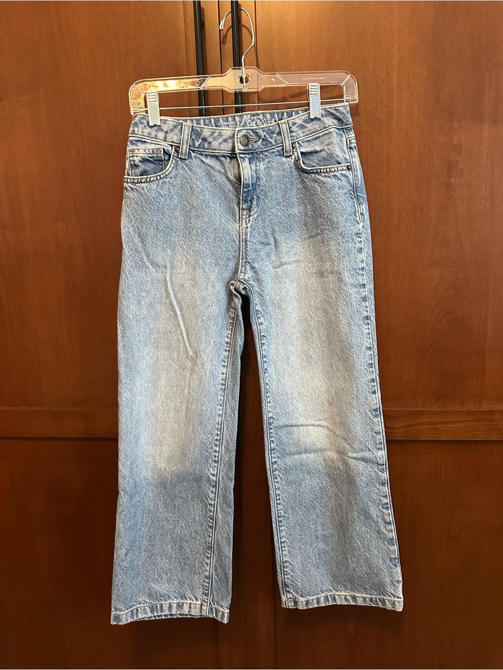 Cat & Jack Light Wash Wide Leg Jeans Girls Size 12
